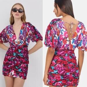 For Love & Lemons Cassandra Pink Mini Dress